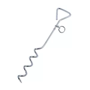 Nerezová ocelová šroubovací kotva pro psy s 360° rotací - rozměr: 42cm*8mm TopTechnology