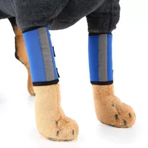 Ochranný obal na koleno pro psy postoperativní péče, velikost M (modré odražení) TopTechnology Ochranný obal na koleno pro psy postoperativní péče, velikost M (modré odražení) TopTechnology