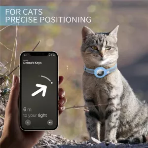 Ochranný obal pro AirTag 2. a 1. generace - obojek pro domácí mazlíčky M (fialový) TopTechnology