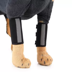 Ochranný kryt na koleno pro psy po operaci, velikost M (Černá reflexe) TopTechnology
