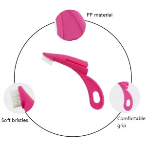 Pet Finger Toothbrush pro kočky a psy - měkký kartáč (Růžová červená) TopTechnology