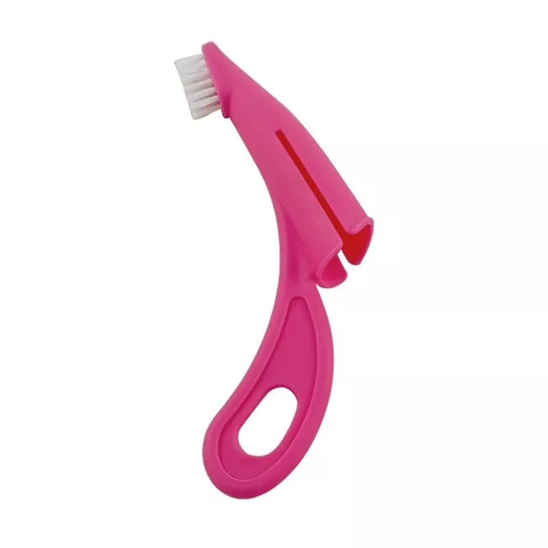 Pet Finger Toothbrush pro kočky a psy - měkký kartáč (Růžová červená) TopTechnology