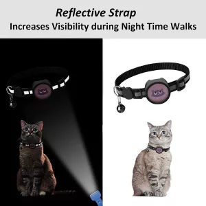 Reflexní obojek pro domácí mazlíčky s zvonkem pro AirTag 2. gen / 1. gen (černý) TopTechnology Reflexní obojek pro domácí mazlíčky s zvonkem pro AirTag 2. gen / 1. gen (černý) TopTechnology