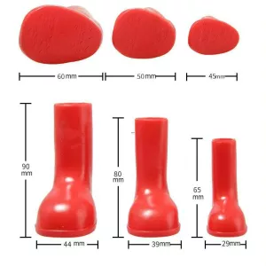 4 ks/set Psí dešťové boty - voděodolné, protiskluzové, velikost M (modré) TopTechnology 4 ks/set Psí dešťové boty - voděodolné, protiskluzové, velikost M (modré) TopTechnology