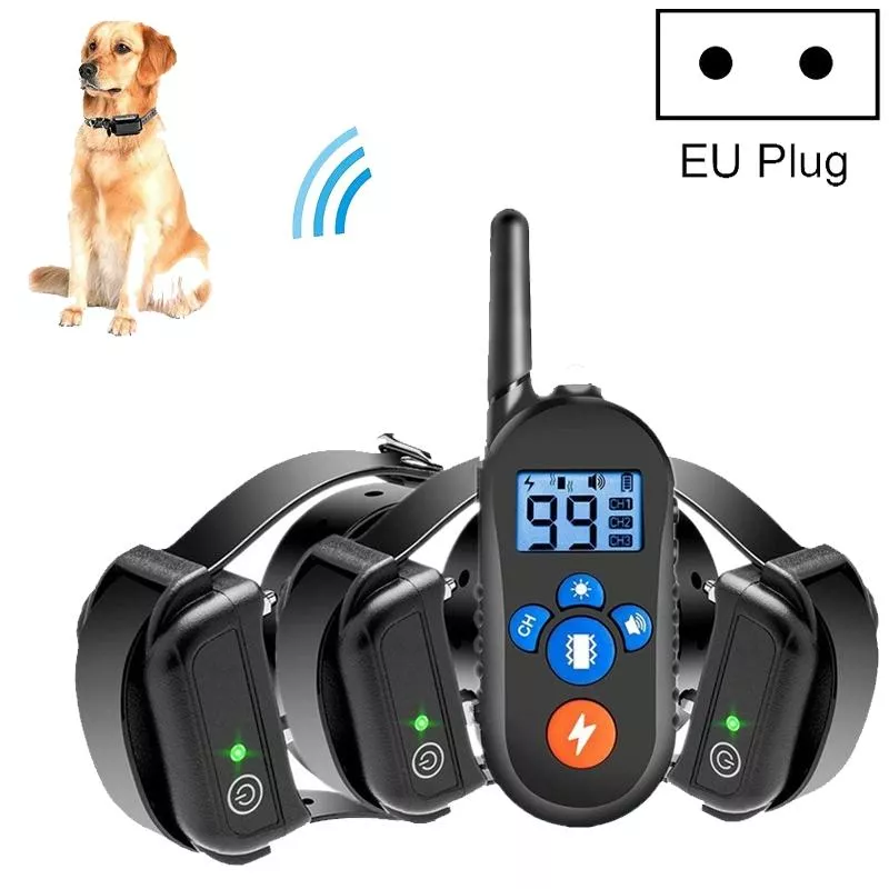 800m Elektronický obojek pro výcvik psů s dálkovým ovládáním, EU Plug TopTechnology