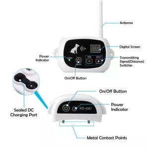 KD-661 500m Bezdrátový elektrický obojek pro psy a domácí mazlíčky (UK Plug) TopTechnology