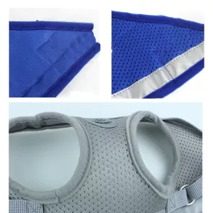 Reflexní postroj a vodítko pro psy, nastavitelný, polyester, velikost M (černý) TopTechnology Reflexní postroj a vodítko pro psy, nastavitelný, polyester, velikost M (černý) TopTechnology