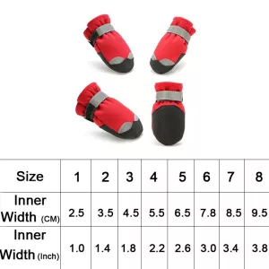 Nepromokavé psí boty proti skluzu pro čtyři roční období, velikost: 7 (oranžové) TopTechnology
