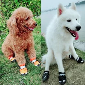 Voděodolné protiskluzové zimní boty pro psy - Velikost 1 (oranžové) TopTechnology Voděodolné protiskluzové zimní boty pro psy - Velikost 1 (oranžové) TopTechnology