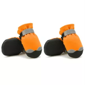 Voděodolné protiskluzové zimní boty pro psy - Velikost 1 (oranžové) TopTechnology Voděodolné protiskluzové zimní boty pro psy - Velikost 1 (oranžové) TopTechnology