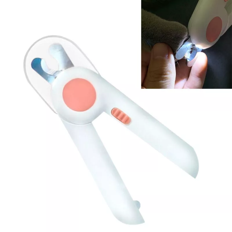 Zastřihovače nehtů pro psy a kočky s LED osvětlením (Růžové) TopTechnology