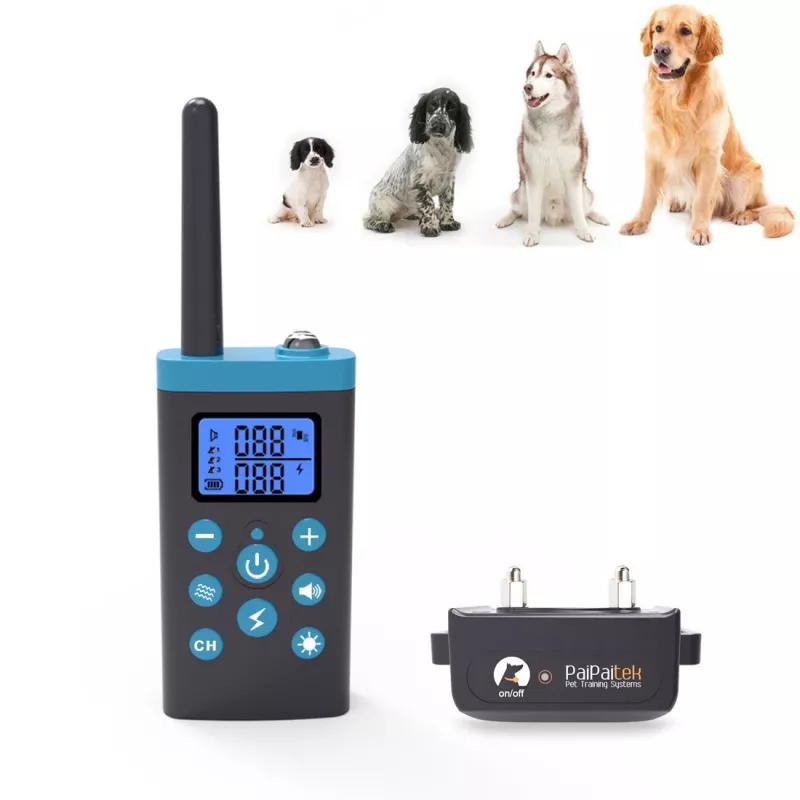 PaiPaitek Automatický Obojek pro Školení Psů s Ovládáním a Elektrickým Šokem TopTechnology