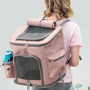 LDLC QS-002-L Skládací a prodyšný přenosný batoh pro domácí mazlíčky (Světle růžový) TopTechnology LDLC QS-002-L Skládací a prodyšný přenosný batoh pro domácí mazlíčky (Světle růžový) TopTechnology