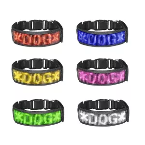 LED Pet Obojek s LED Displejem - Dobíjecí, Vysoká Viditelnost, DIY, Červený TopTechnology LED Pet Obojek s LED Displejem - Dobíjecí, Vysoká Viditelnost, DIY, Červený TopTechnology