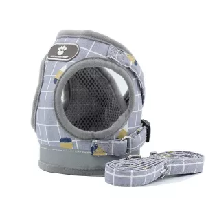 Reflexní a prodyšný popruh pro psy s hrudním popruhem, velikost: M (šedá kostka) TopTechnology Reflexní a prodyšný popruh pro psy s hrudním popruhem, velikost: M (šedá kostka) TopTechnology