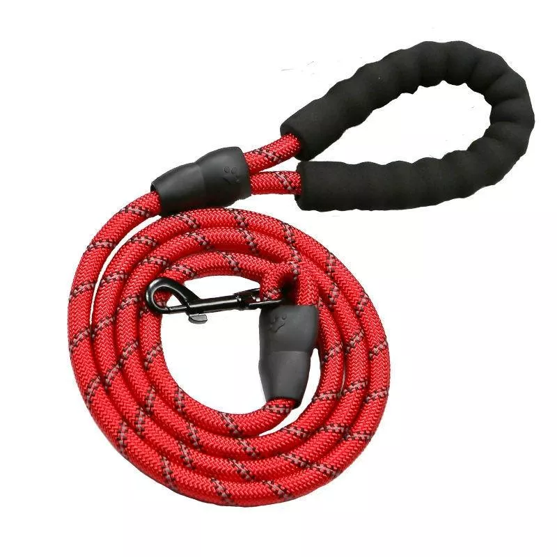Reflexní vodítko pro psy, délka 200cm, tloušťka 1.2cm (červené) TopTechnology