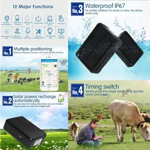 RF-V34 Vodotěsný GPS sledovač pro hospodářská zvířata s podporou SOS TopTechnology