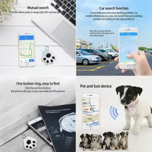 HYC09 Mini Pet Smart Wear GPS Pet Bluetooth Locator Tracker (Černý) TopTechnology