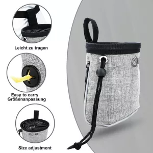 LDLC Venkovní taška na pamlsky pro domácí zvířata Oxford Cloth Reflexní taška na výcvik psa (Světle růžová) TopTechnology