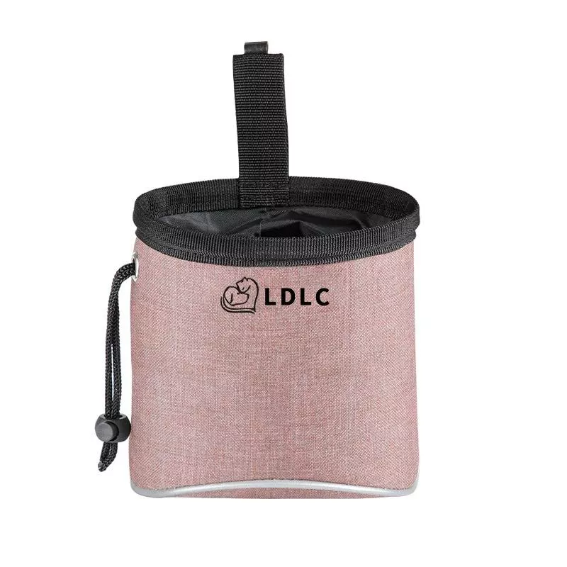LDLC Venkovní taška na pamlsky pro domácí zvířata Oxford Cloth Reflexní taška na výcvik psa (Světle růžová) TopTechnology