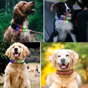 LED Display Pet Collar - Dobíjecí obojek pro domácí zvířata s vysokou viditelností (Zelený) TopTechnology
