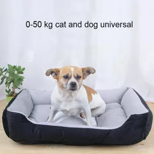 Pohodlný psí pelíšek s kostkovaným vzorem, velikost XS, 50×40×15cm (černá šedá) TopTechnology Pohodlný psí pelíšek s kostkovaným vzorem, velikost XS, 50×40×15cm (černá šedá) TopTechnology