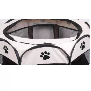 Stylový voděodolný psí stan z oxfordské tkaniny, skládací, modrý, S velikost (73 x 73 x 43 cm) TopTechnology
