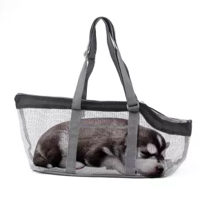 Pttie Baggie Panoramic Prodyšná Taška pro Psy (0901C Šedá + Oranžová) TopTechnology