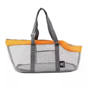 Pttie Baggie Panoramic Prodyšná Taška pro Psy (0901C Šedá + Oranžová) TopTechnology