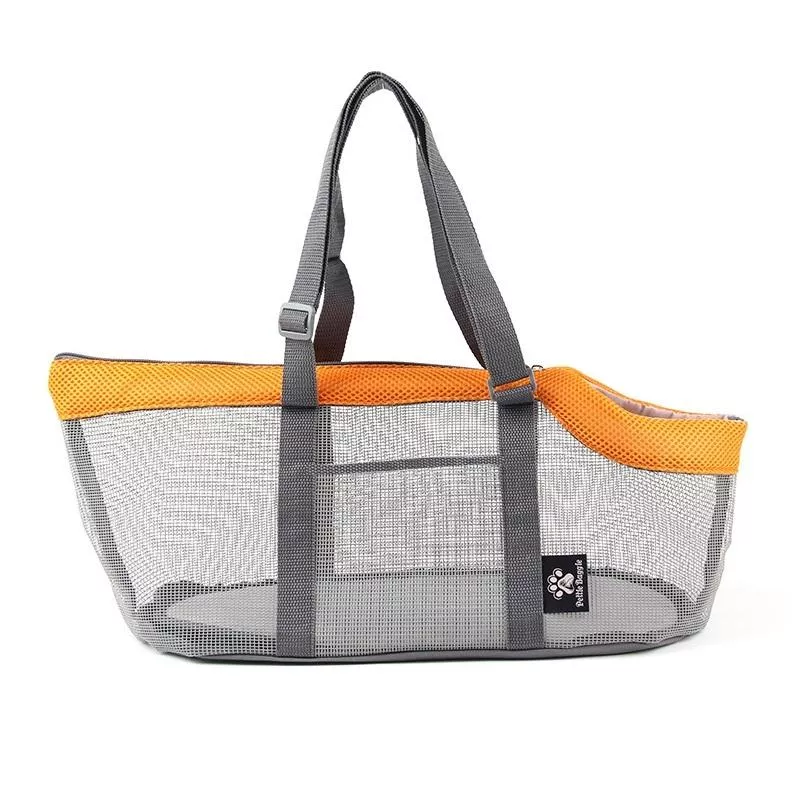 Pttie Baggie Panoramic Prodyšná Taška pro Psy (0901C Šedá + Oranžová) TopTechnology