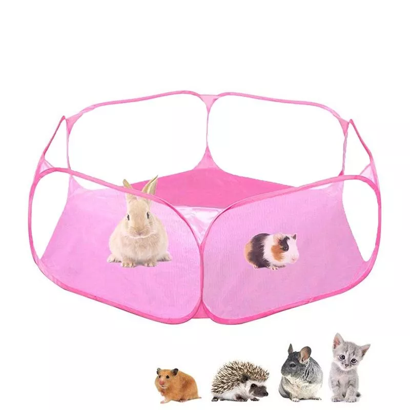 Skládací venkovní stan pro malá zvířata (Růžový Opp Bag) TopTechnology