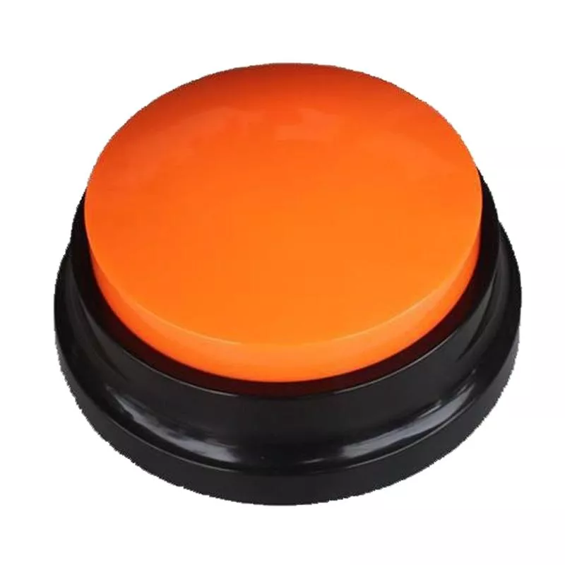 Pet komunikační tlačítko pro psy - nahrávací zvukový box (oranžový) TopTechnology