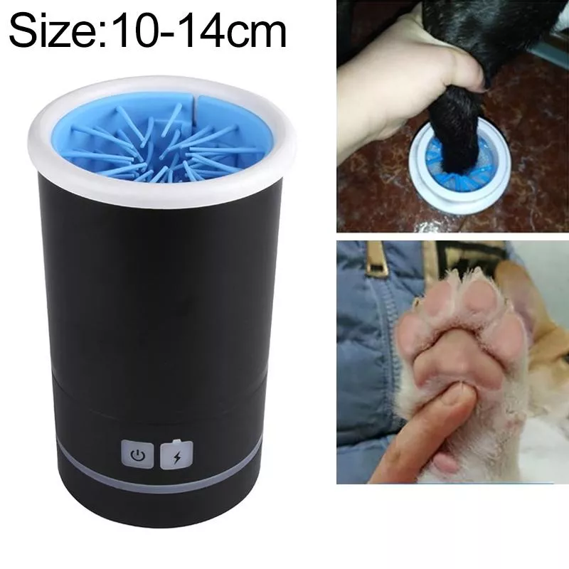 Automatický čisticí hrneček na nohy pro psy a kočky, velikost M (10-14 cm, černý) TopTechnology