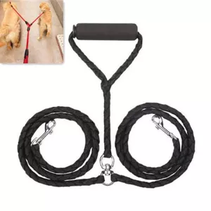 Dvojité vodítko pro psy, protitahová pet trakční šňůra, 1.4m (černá) TopTechnology Dvojité vodítko pro psy, protitahová pet trakční šňůra, 1.4m (černá) TopTechnology