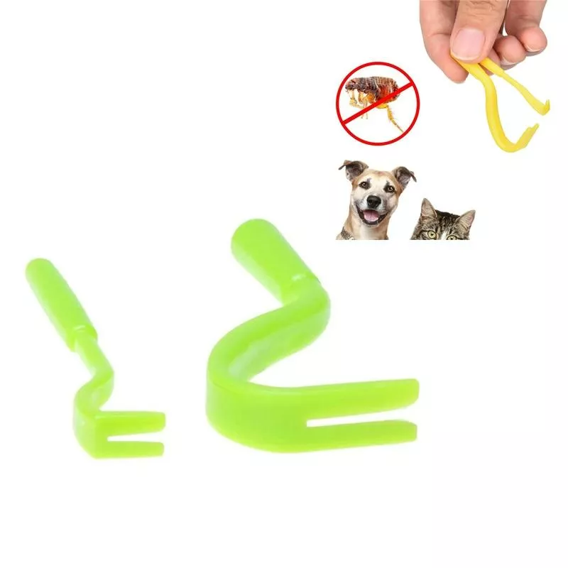 2 PCS Pet Catcher Flea Clipper pro kočky a psy - Ochrana proti blechám (Zelený) TopTechnology