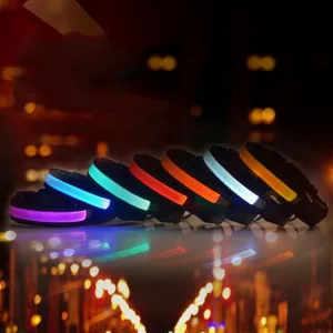 Obojek pro psa Medium a Large s LED světlem, nabíjení solární + USB, modrý, obvod krku 35-40cm TopTechnology