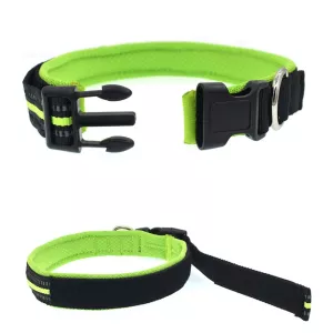 Obojek pro psy s polyesteru - reflexní, prodyšný, velikost L (zelený) TopTechnology