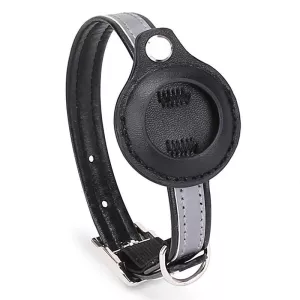 Ochranný obal na AirTag 1. a 2. generace - Pet PU obojek, velikost M (černý) TopTechnology Ochranný obal na AirTag 1. a 2. generace - Pet PU obojek, velikost M (černý) TopTechnology