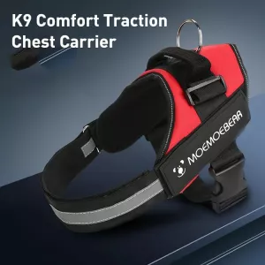 Vodítko pro psy s hrudním popruhem K9, velikost L (23-30 kg, červené) TopTechnology