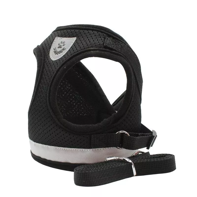 BL-844 Reflexní hrudní popruh pro psy, velikost XL (černá) TopTechnology