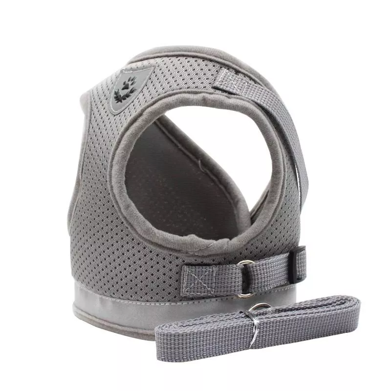 BL-844 Odolný a reflexní hrudní popruh pro psy - velikost XL (stříbrně šedý) TopTechnology