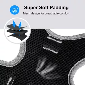 FunAdd Vodítko s reflexním a prodyšným nylonovým postrojem pro psy, Velikost: M (Šedá) TopTechnology