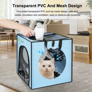 FUNADD Klec na sušení zvířat - modrá, přenosná a skládací (do 5kg) TopTechnology