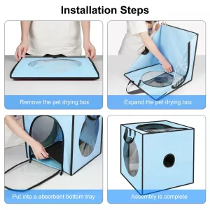 FUNADD Klec na sušení zvířat - modrá, přenosná a skládací (do 5kg) TopTechnology