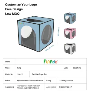 FUNADD Klec na sušení zvířat - modrá, přenosná a skládací (do 5kg) TopTechnology