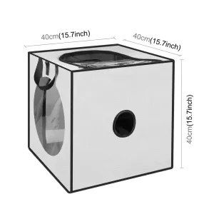 FUNADD Přenosná sušicí box pro domácí zvířata, skládací, vhodný pro zvířata do 5kg (Šedý) TopTechnology
