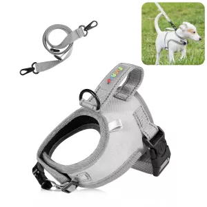 FunAdd Reflexní Odolný Nylonový Hrudní Popruh pro Psy, Velikost: S (Šedý) TopTechnology FunAdd Reflexní Odolný Nylonový Hrudní Popruh pro Psy, Velikost: S (Šedý) TopTechnology