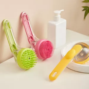 Silikonový kartáč na koupání pro psy a kočky s dlouhou rukojetí - jemné zuby, zelený TopTechnology Silikonový kartáč na koupání pro psy a kočky s dlouhou rukojetí - jemné zuby, zelený TopTechnology