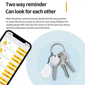 Mini GPS tracker pro domácí mazlíčky s baterií, voděodolný, Bluetooth, bílý TopTechnology