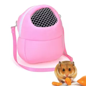 Pet Bag pro malého domácího mazlíčka, nosič pro potkana, cestovní taška, Velikost: S (Růžová) TopTechnology